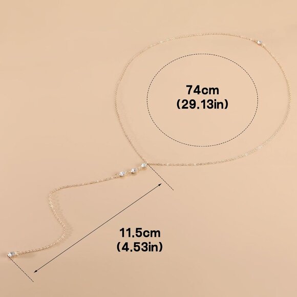 Women 21 Gold Back Chain Rhinestone Silver Bra Lingere Bikini Top Lingerie Chain - Picture 4 of 6